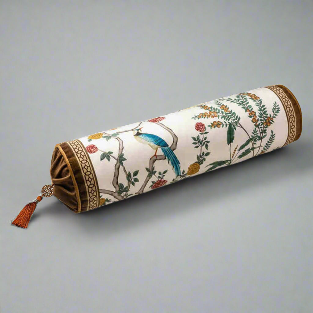 Chinoiserie Brown Lång Prydnadskudde