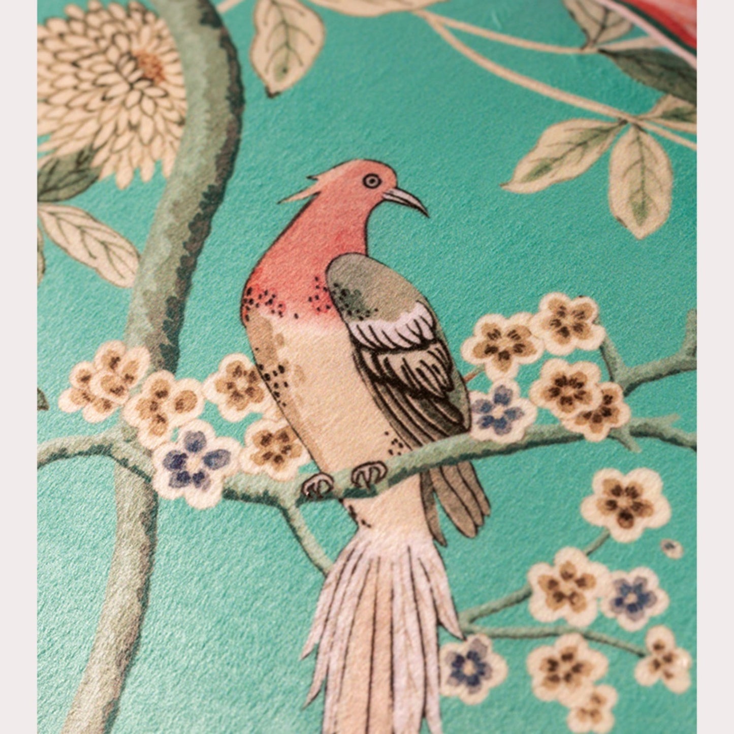 Chinoiserie Pink Lång Prydnadskudde
