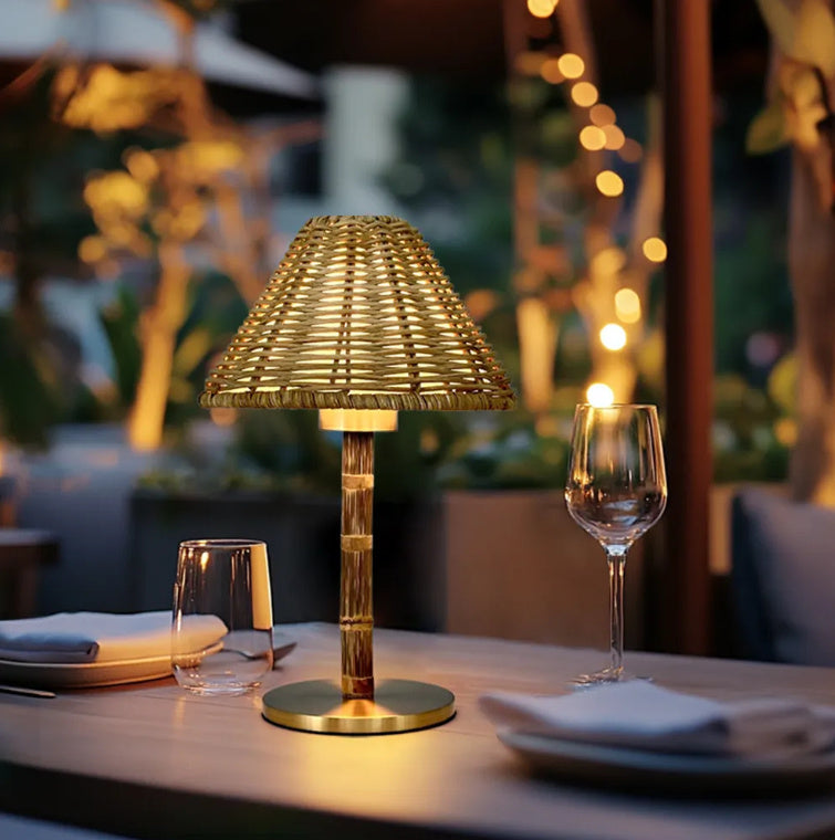 Bordslampa Bamboo - Uppladdningsbar