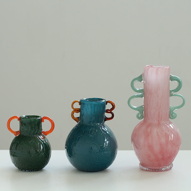 Tvåfärgad glasvas