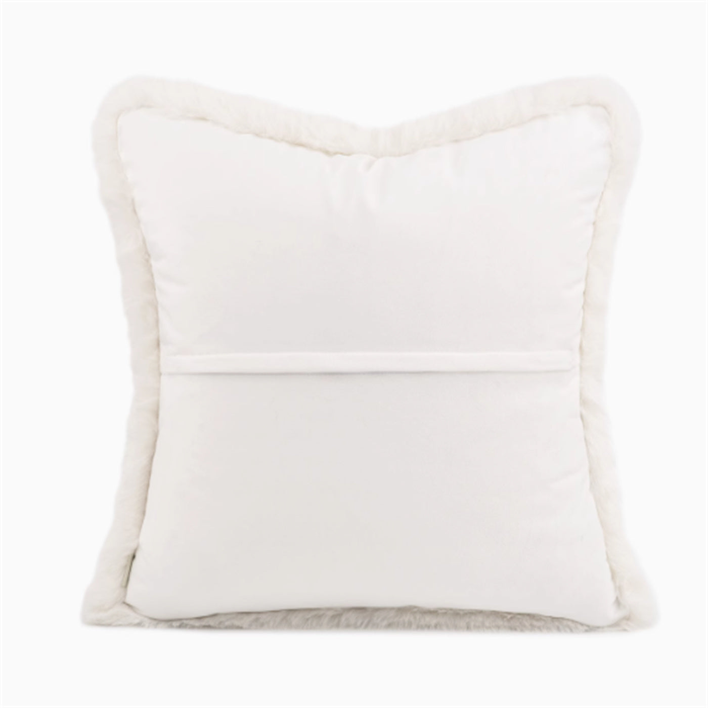Champagne White Leopard Kuddfordral med pälskant