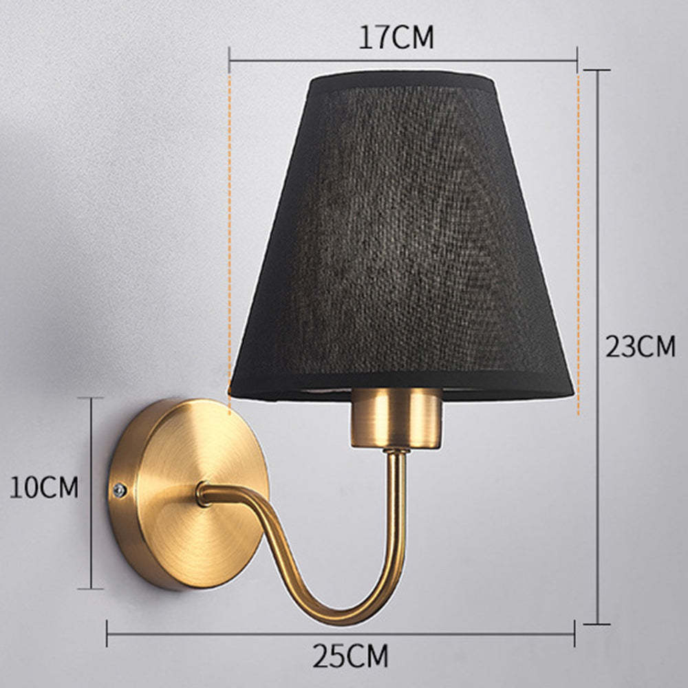 Vägglampa med tygskärm
