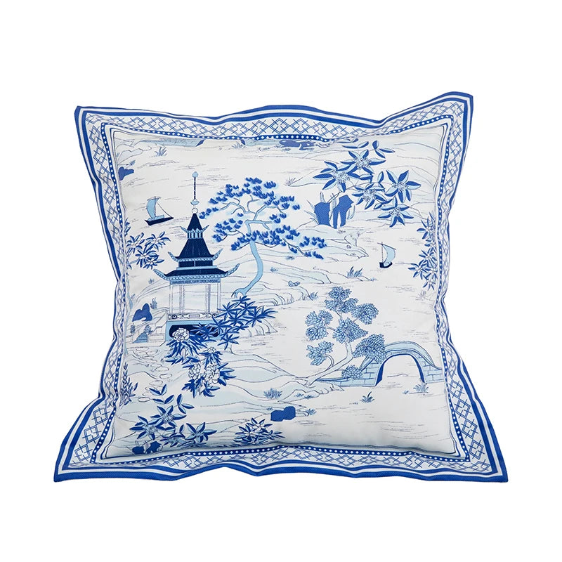 Chinese Blue Porcelain Prydnadskuddar Mix & Match