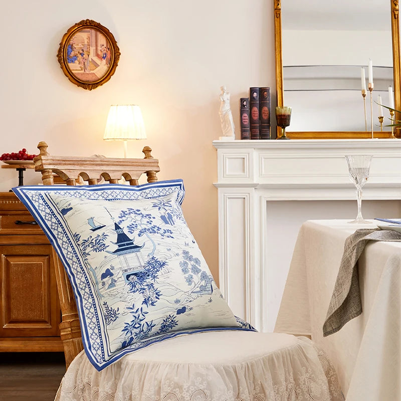 Chinese Blue Porcelain Prydnadskuddar Mix & Match