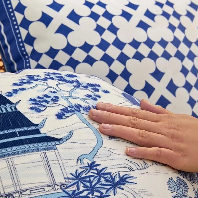 Chinese Blue Porcelain Prydnadskuddar Mix & Match
