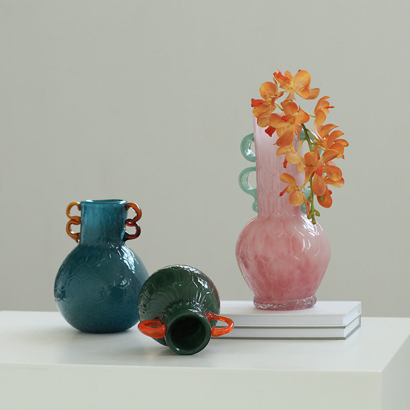 Tvåfärgad glasvas