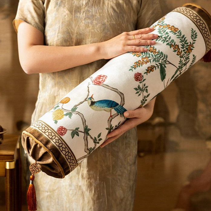 Chinoiserie Brown Lång Prydnadskudde